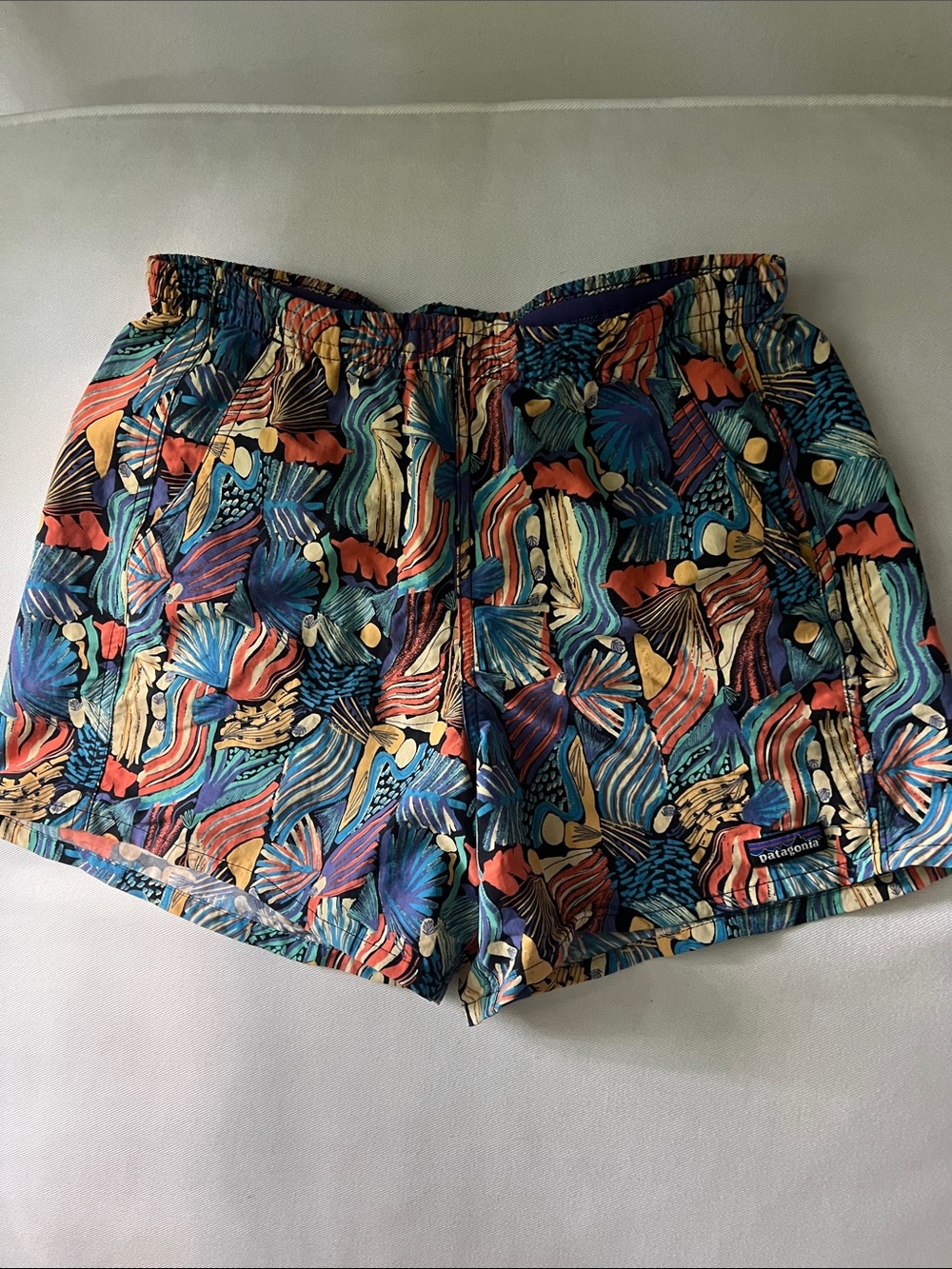 Patagonia Women’s Bately Baggie 5 inchMulti-Color Abstract Print Athletic Shorts